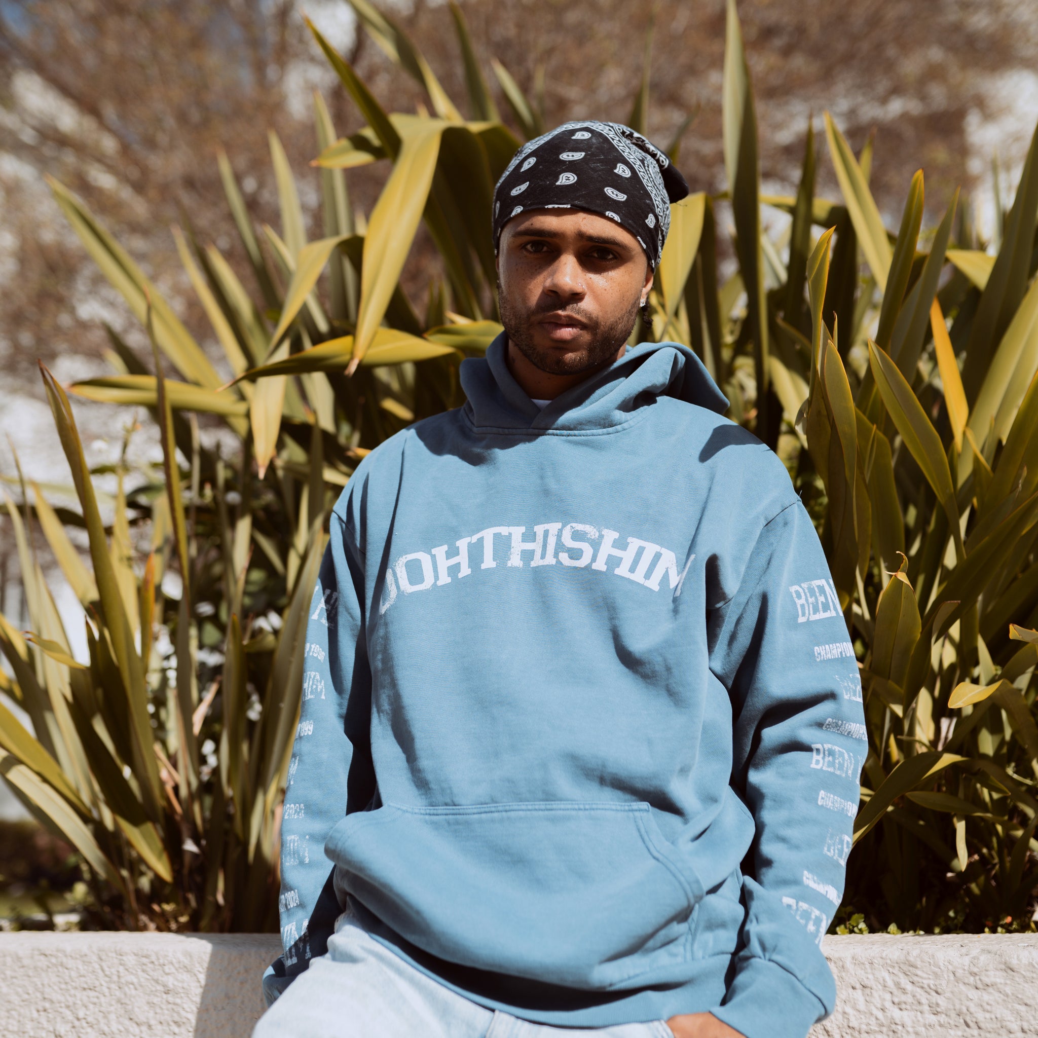Ooh This Him Pebble Blue Hoodie